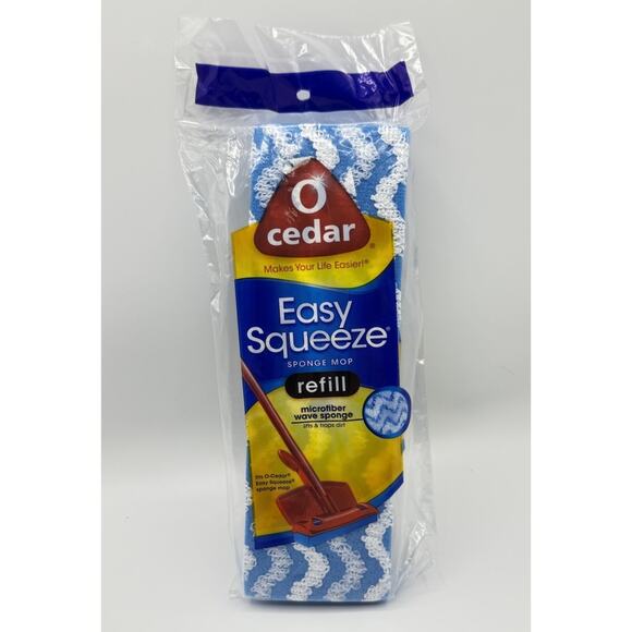 O Cedar Easy Squeeze Sponge Mop Refill Fits Easy Squeeze Hinge Mop New & Sealed - Picture 1 of 2